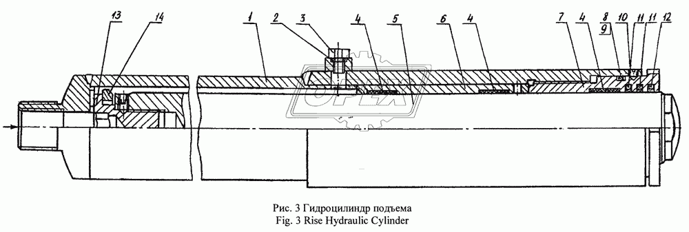 Гидроцилиндр подъема